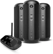 [Avantree] Harmony 2 - [Bluetooth Version] Advanced Multi-Room Wireless Stereo System with Bluetooth & Wired Input Options - Each Speaker Doubles as Independent Portable Bluetooth Speaker