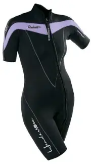 Henderson Womens Thermoprene 3mm Shorty Wetsuit Shortie Spring Suit Purple/Black