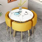 Modern Dining Table and Chairs Set for 4 Office Reception Room Club Table Round/Square Furniture for Conference Room Business Negotiation Table and Chair Combo Kitchen Dining Room Dinette