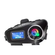 Motorcycle Helmet Intercom Bluetooth 5.3 Headset Riders Interphone Waterproof