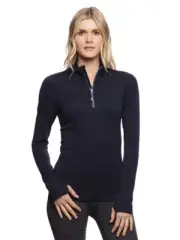 Goode Rider Long Sleeve Seamless Compression Shirt-Navy-L