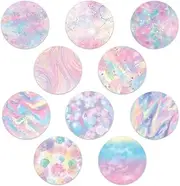 Rockadex Adhesive Patches - Compatible for Freestyle Libre Sensor, Custom-Designed Freestyle Libre Patches, Diabetic Supplies Mix 10 Pack Iridescent (Full Circle NO Cut)