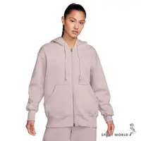 在飛比找Yahoo奇摩購物中心優惠-【下殺】Nike 外套 女裝 連帽 雙向拉鍊 刷毛 粉紫【運