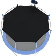Trampoline Shade Cover for 10 Ft Sun Protection Trampoline Cover Weather-Resistance Anti-UV Foldable Canopy with 8 Click Straps for Outdoor Backyard Playground Shade Co
