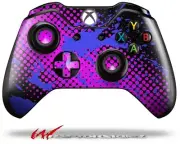 Halftone Splatter Blue Hot Pink Skin for XBOX One Controller