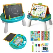 Double-Sided Magnetic Boards Kids Write Paint Easels Toy Storage Activity Desk