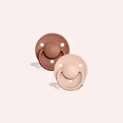 Round De Lux Silicone Dummy Duo - Blush/Woodchuck