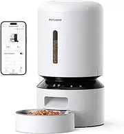 PETLIBRO Automatic Cat Feeder, Smart App Control via 5 GHz WiFi, 5L Pet Dry Food Dispenser, Timed Control, Suitable for Dogs and Cats, Portion Adjustable, Plug-in Power Supply Required, White