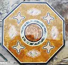 2' Black Marble center Corner side Table top inlay art Home Decor antique