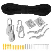 M20 Pulley Block System Crane Pulley Block Carabiners Eye Pad Plates Cleat Hooks