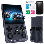 Retro Handheld Game Console with 64G Built-in 18000+ Classic Games Portable Hand Held Open Source Linux System 4 Inch IPS Screen Video Player(Grey)