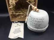 Demdaco Inspired Bell 4” hanging pottery bell wedding engagement gift org box