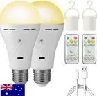 3 Level Dimmable Rechargeable Emergency E26 Light Bulb with Remote Control,Hook