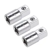 3 Pcs 3/8 Inch Drive (F) x 1/2 Inch (M) Socket Adapter, Female to Male
