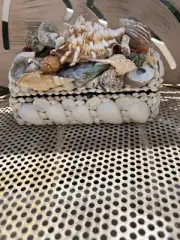 Seashell Maritime Encrusted Jewelry Decor Storage Box Sailors Box Boca Grande