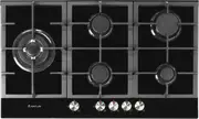ARTUSI 90cm Gas Cooktop Black Glass