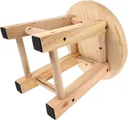 [SWOOMEY] 1Pc Small Low Wooden Stool Non Slip Bathroom Footstool Timber Stool for Home Use Easy to Clean Lightweight Design for Bathing Everyday Tasks