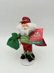 Annalee Doll Christmas Santa Elf Plush Holiday Hand Painted Cloth Doll