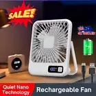 Rechargeable Desk Fan Portable Fan Mini Aircon Travel Small Quiet 5 Speed