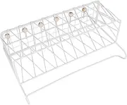 Anneome Bookshelf for Bedroom Bedside Storage Rack Loft Bed Shelf Dorm Organizer Iron Hanging Basket Desk Storage Bag