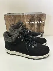 Weatherproof Men's Landon Boots black Memory Foam Insole Leather Upper Size 13