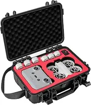 STARTRC Neo Case,Waterproof Carrying Hard Case for DJI Neo Fly More Combo with RC-N3/N2 Remote Controller,Neo Intelligent Flight Battery/Charging Hub, black, Custom