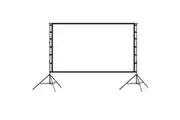 Projector Screen with Stand 150 Inch 16:9 4K 1080 HD Height Adjustable 200-260cm with 2 Tripod Stand and Storage Bag Indoor Outdoor