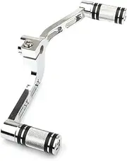 Gear Lever Motorcycle Aluminum Gear Shifter Lever Shift Peg Toe Heel Kit FootPegs Fit for Harley Davidson Sportster XL883 XL 1200(A-Chrome)