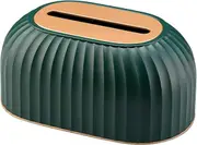 Plastic Tissue Box with Lid, Striped Tissue Box, Tissue Dispenser, Decorative Tissue Holder