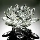 Lotus Crystal Glass Figure Paperweight Ornament Decor Collection Gifts