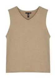 Eileen Fisher Slubbed Stretch-jersey Tank - Brown - M M