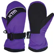 XTM Swoosh Kids Snow and outdoor Winter Ski Mitts Purple