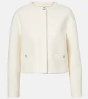 [Gucci] Gucci Interlocking G wool-blend bouclé jacket AU 10 white