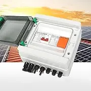 Photovoltaic Combiner Box, 500V 63A 2 in 1 Out 2 String PV DC Isolation Switch Outdoor Waterproof Solar Combiner Box for Solar Panel System