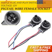 2PCS 3157 3156 Socket Light Harness Wire Connectors For Turn Signal Light Bulb (for: Renault)