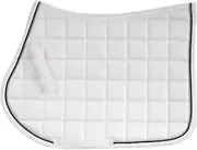 HORZE White Watson All Purpose Horse Size Quilted Vented Padded Dressage English Saddle Pad