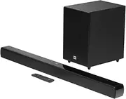 JBL Cinema SB170, 220W Power Output, Dedicated Sound Mode to Enhance Voice Clarity, Wireless subwoofer for Extra deep bass, Dolby Digital Embedded, Wireless Music Streaming via Bluetooth, Black