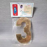 Vintage James Bliss 4" Solid Brass House Number Apartment Mailbox 3 NOS New