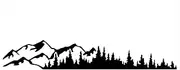 zolyet 1 Pcs Universal Vinyl Trees Mountain Forest Graphic Stickers Car Emblem Graphic Emblem Sticker Body Window Bumper Decals for RV, Caravan, Truck Black