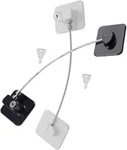 Beatifufu 2set Fridge Lock: Heavy Duty Baby Safety Childproof Refrigerator Adhesive Freezer Lock with Keys Tool for Cabinets Windows Drawers