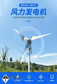 在飛比找Yahoo!奇摩拍賣優惠-定制監控路燈風力發電機家用軸小風力發電機家用經濟型風力發電機