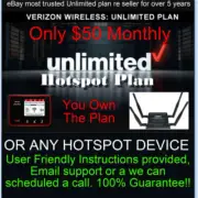 Verizon Hotspot Unlimited Plan - $50 monthly - Genuine IMIE number - Free