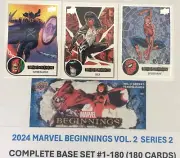 2024 Marvel Beginnings Vol 2 Series 2 COMPLETE BASE SET #1-180 (180 cards)