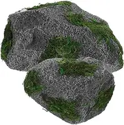 JOINPAYA 2pcs Realistic Fake Rocks for Indoor Plants and Outdoor Landscaping Artificial Stone for Aquarium Micro Landscaping Decor