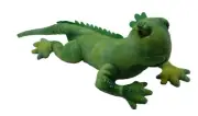 Aurora Iguana Lizard Plush Toys 14.5 " long Green w Scales & Dorsal Fin Spines