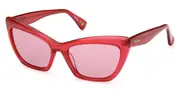 Max Mara MM0063 LOGO14 66S Men's Sunglasses Red Size 57