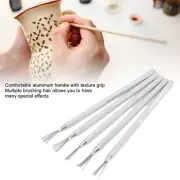 5 PCS Clay Needle Tools Silver White Aluminum Handle Clay Pottery Sculpting
