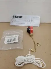 Satco 95/149 6 Amp 1-Pole 3 Speed Fan Switch Pull Chain + Cotton String 336100