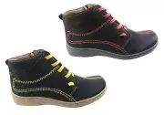 Flex & Go June Womens Comfortable Leather Ankle Boots Made In Portugal - SSA