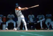 Phil Garner of the Houston Astros bats against the Pittsburgh Pi- 1984 Old Photo
